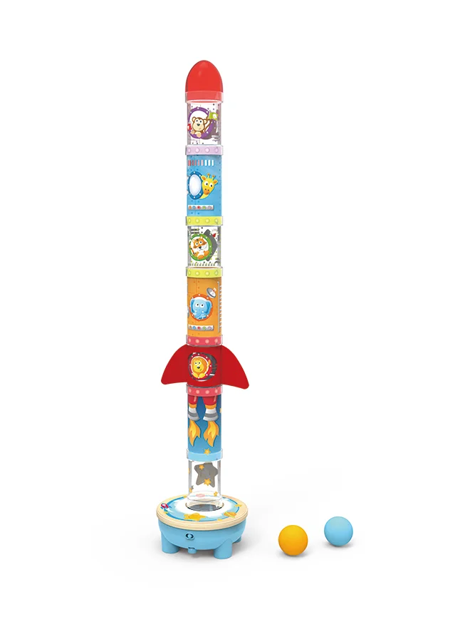 هيب Hape Rocket Ball Air Stacker | Toy Air-Powered Ball Launcher Playset for Toddlers with Fan | 24 Months and Up