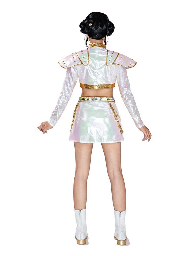 اوسياس زي تنكري لشخصية زوي من أوسياس للنساء، أبيض اللون، بتصميم ليزر مبهر (مقاس متوسط) - Image 3