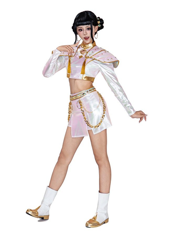 اوسياس زي تنكري لشخصية زوي من أوسياس للنساء، أبيض اللون، بتصميم ليزر مبهر (مقاس متوسط) - Image 1