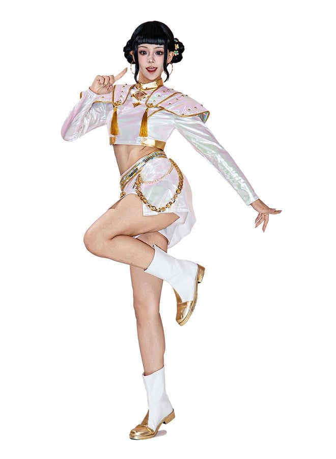 اوسياس زي تنكري لشخصية زوي من أوسياس للنساء، أبيض اللون، بتصميم ليزر مبهر (مقاس متوسط) - Image 2