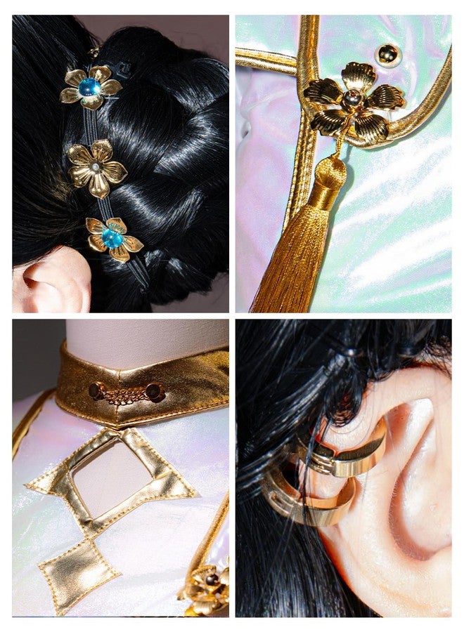 اوسياس زي تنكري لشخصية زوي من أوسياس للنساء، أبيض اللون، بتصميم ليزر مبهر (مقاس متوسط) - Image 5