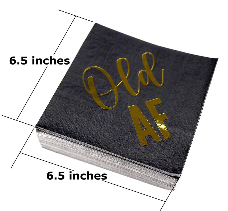 Iconikal Old AF Disposable Dinner Paper Party Napkins  75-Count - Image 3