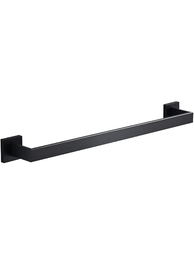 promass Matte Black Bathroom Towel Bar, Stainless Steel Towel Rack Wall Mounted, Modern Square Towel Holder Towel Rod for Bathroom,16inch - Image 1