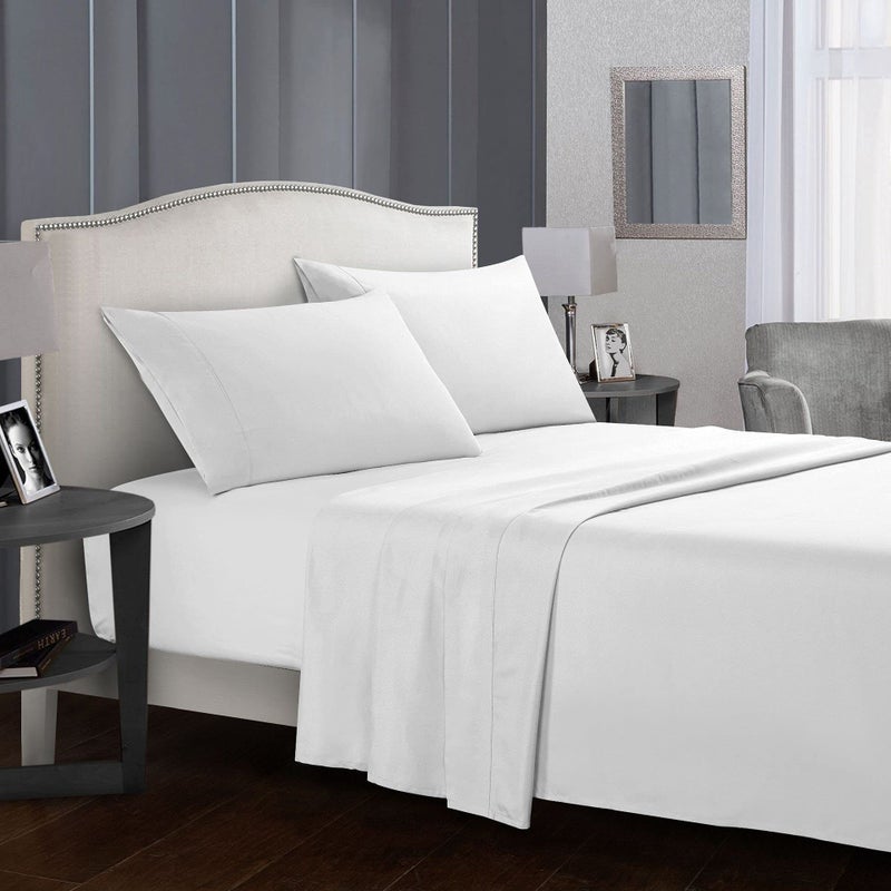 Bed N Home, Fitted bed sheet set, 160x200cm, White