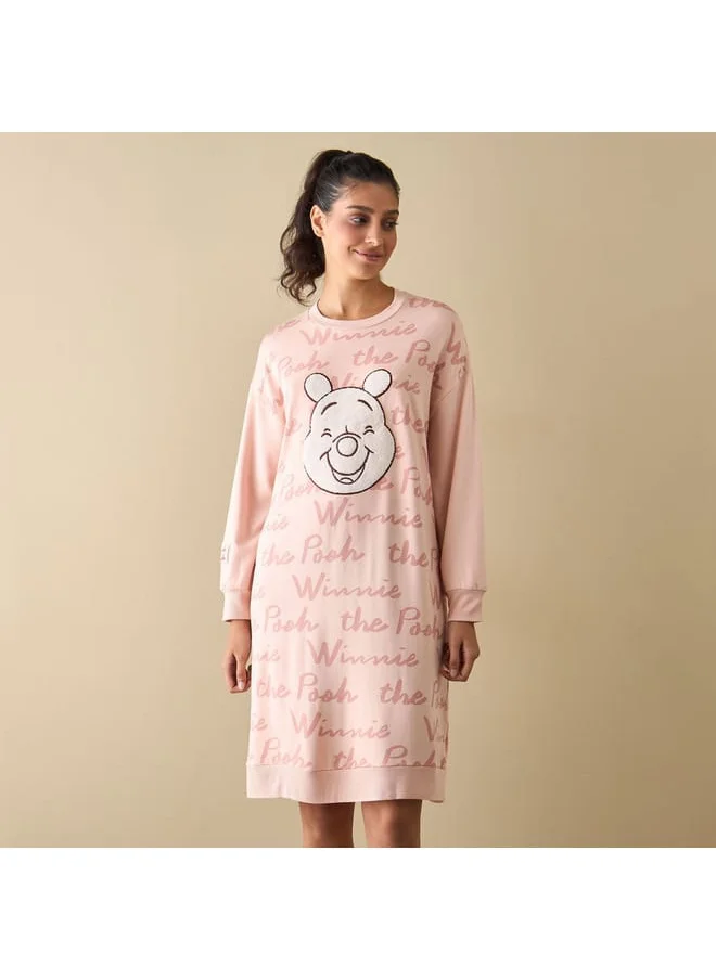 FAV Winnie The Pooh Applique Detail Sleepshirt with Long Sleeves