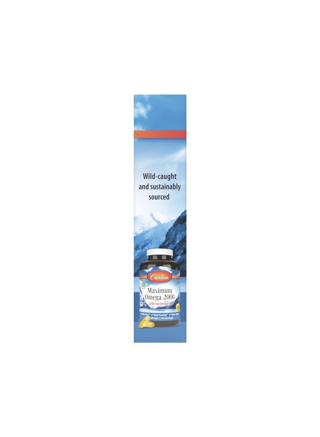 FERYES Maximum Omega 2000 Grab + Go Packs, 2000 mg Omega-3s, Wild-Caught, Norwegian Fish Oil Supplement, Sustainably Sourced Fish Oil Capsules, Lemon, 30 Softgel Pack  - Image 2