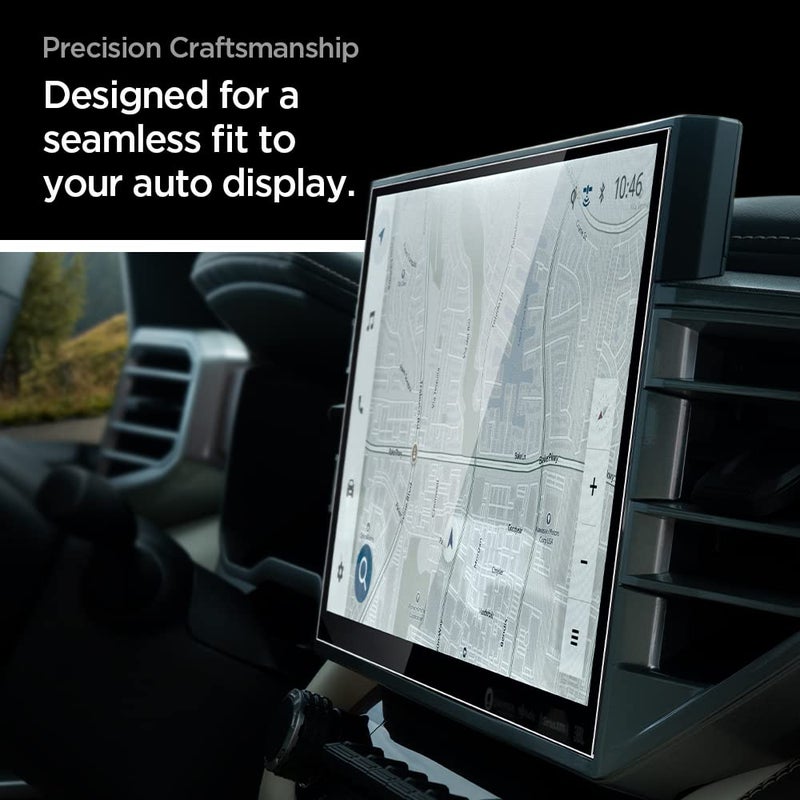 Spigen Tempered Glass Screen Protector [GlasTR Slim] designed for Toyota Tundra(2026-2022), Sequoia(2026-2023), Tacoma(2024-2026), 4Runner(2025-2026) 14 inch Dashboard Touchscreen - Matte/Anti Finger Print - Image 5