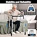Whlicks Narrow Folding Walkers for SeniorsAluminum Lightweight Walkers with Wheels Adjustable Width and Height Front Wheel Walker for Elderly and Disabled Supports up to 350 lbs - Image 4