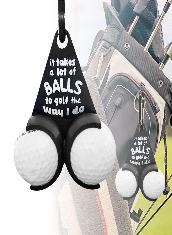 asdmm Golf Ball Holder - at Least I Still Have Two Balls Left 3D Funny Printed with 2 Tee Slots, Quick-Draw Release, 1 Pc - Image 1