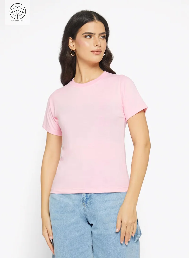 Ginger Basics Cotton Crew Neck Regular T-shirt