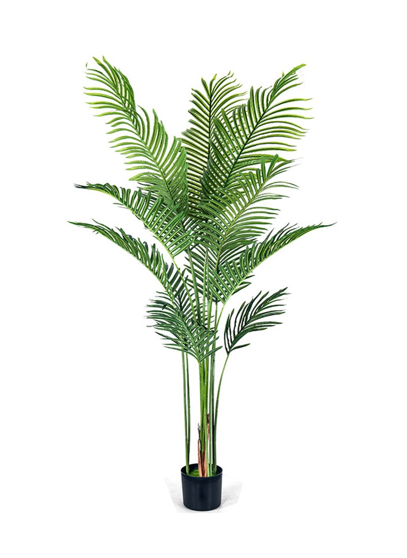 Sharpdo Artificial Areca Palm Tree, 160cm Tall Faux Palm in Pot with Stable Base, Tropical House Plant for Living Room Corner, Modern Home Office Decoration - Image 3