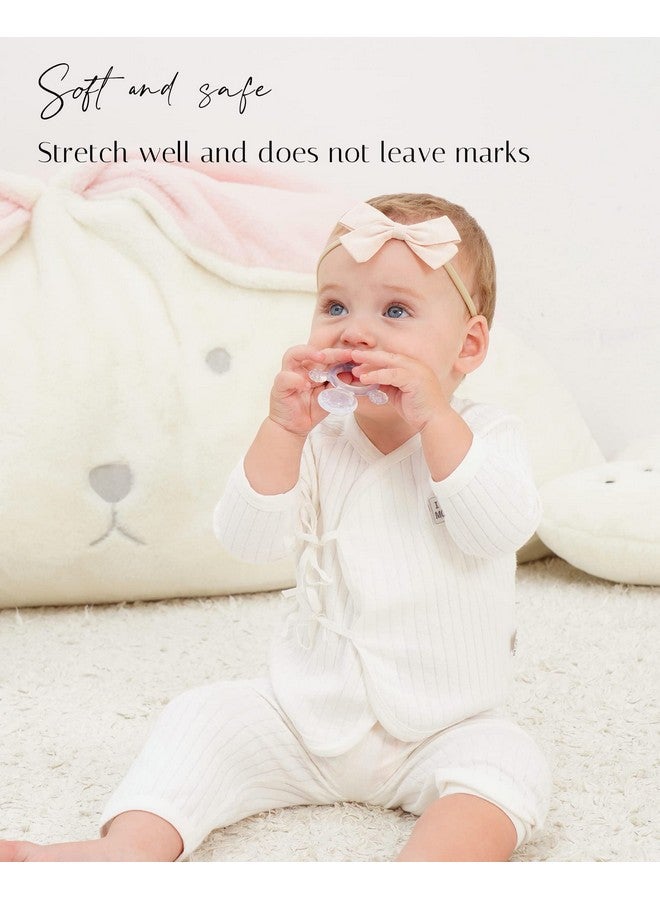 چولي بوز 30 قطعة من ربطات الشعر المصنوعة من النايلون للفتيات الصغيرات وعصابات الرأس المصنوعة من الكتان وإكسسوارات مرنة للأطفال حديثي الولادة (3-30 قطعة من الكتان الصلب) - Image 2