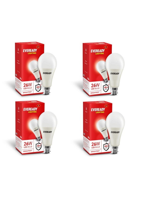 Eveready Eveready 26W Hammer Led Bulb | 65K Lumen | 4KV Surge Protection | B22d 90Lm/W | Pack of 4