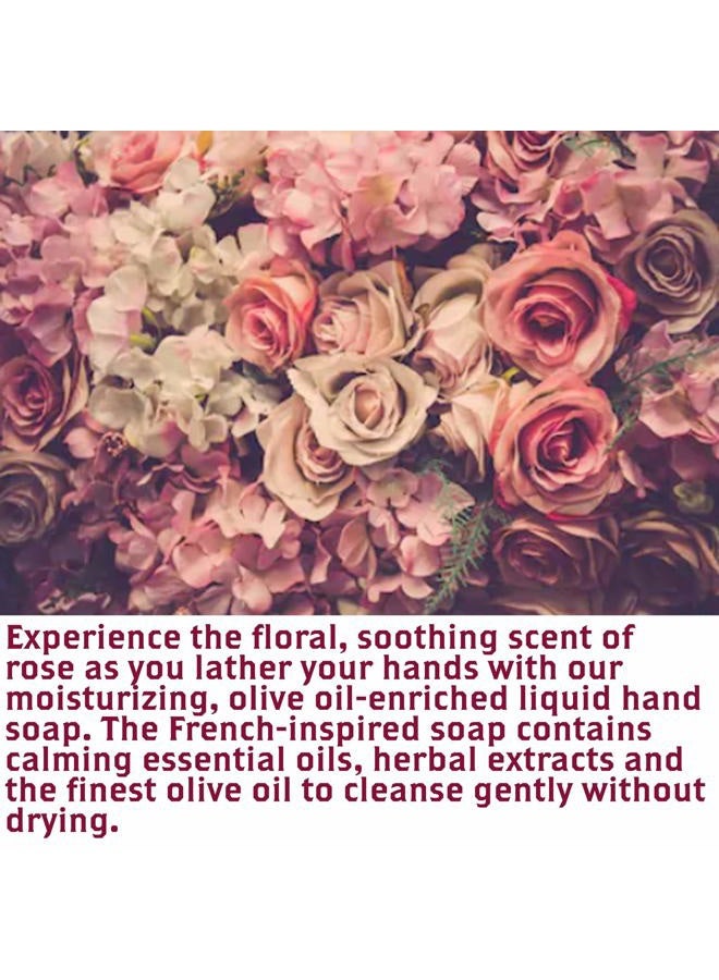 Olivia Care Liquid Hand Soap Rose & Essential Oils. All Natural - Cleansing, Germ-Fighting, Moisturizing Hand Wash for Kitchen & Bathroom - Gentle, Mild & Natural Scented - 18.5 OZ - Image 3