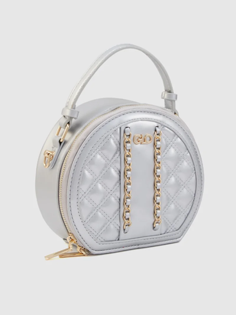 globus Globus Women Silver Embellished Party Sling Bag