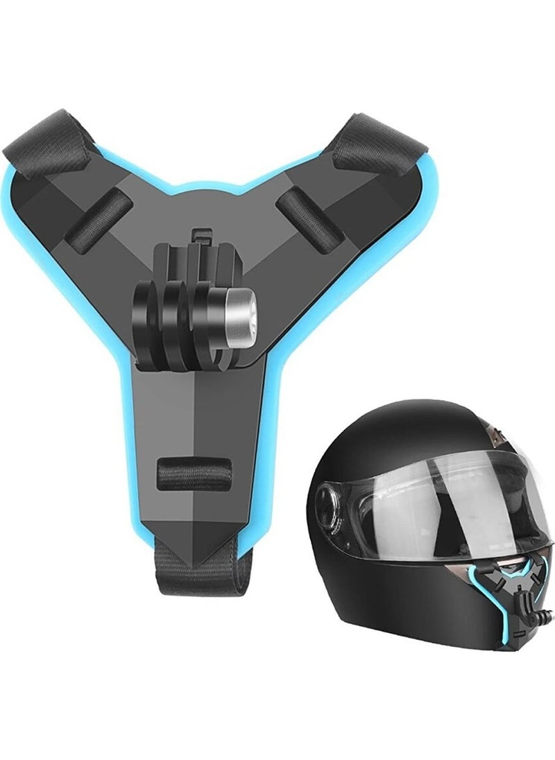 Techmaster Gopro Action Camera Helmet Lower Jaw Attachment Practical Blue  - Image 2