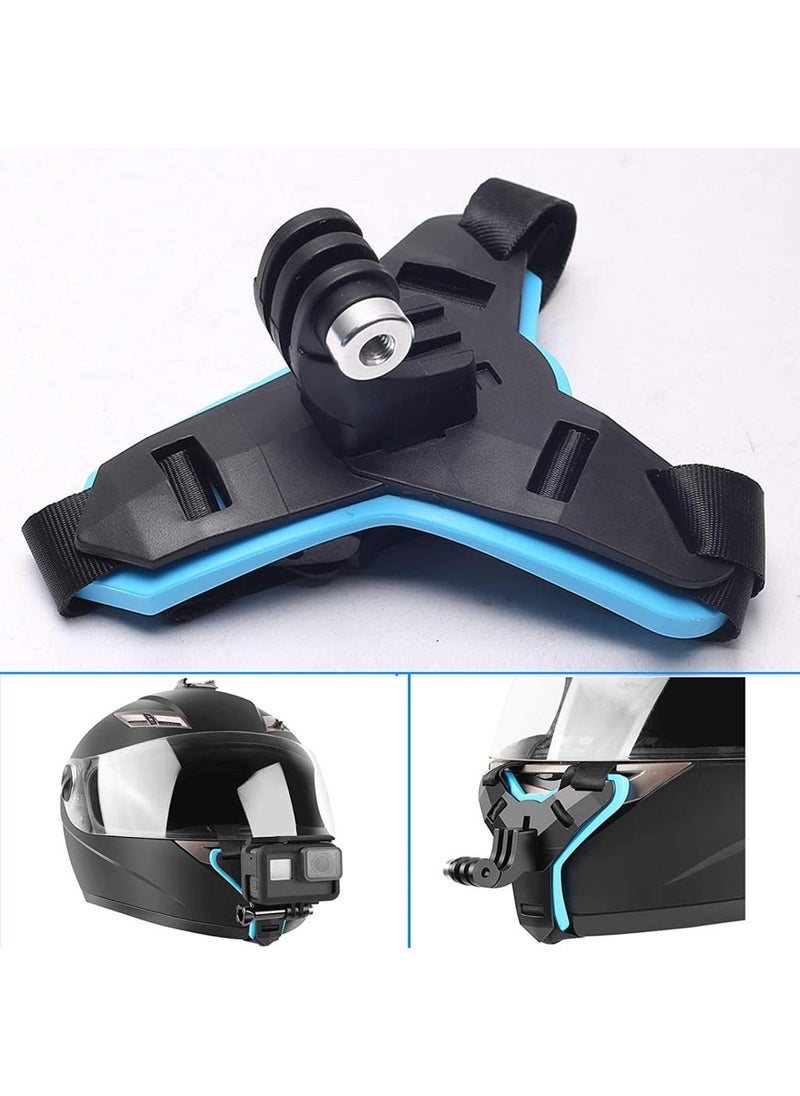 Techmaster Gopro Action Camera Helmet Lower Jaw Attachment Practical Blue  - Image 4