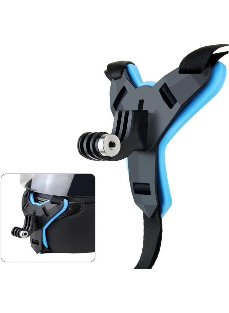 Techmaster Gopro Action Camera Helmet Lower Jaw Attachment Practical Blue  - Image 5