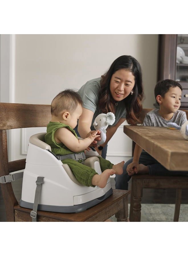 ingenuity Baby Base 2-in-1 Booster Feeding & Floor Seat with Self-Storing Tray, Cashmere - Image 2