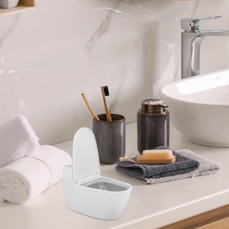 Ceramic White Wall Mount Ashtray With Cover Space Saving For Home And Office - Image 5