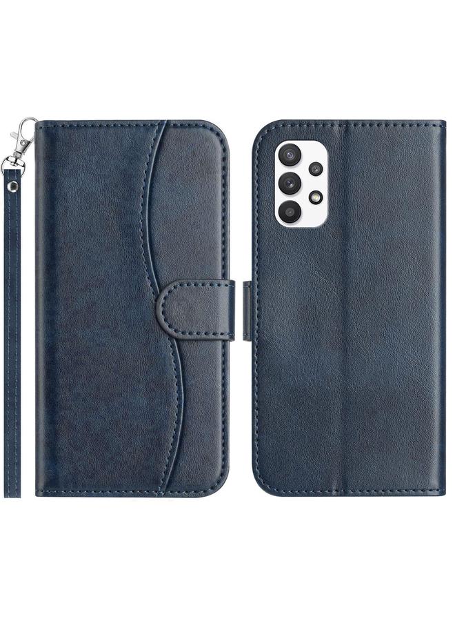 S-TOP Case For Samsung Galaxy A72 4G / 5G Dual-Folded S-shape Leather Phone Case - Image 1