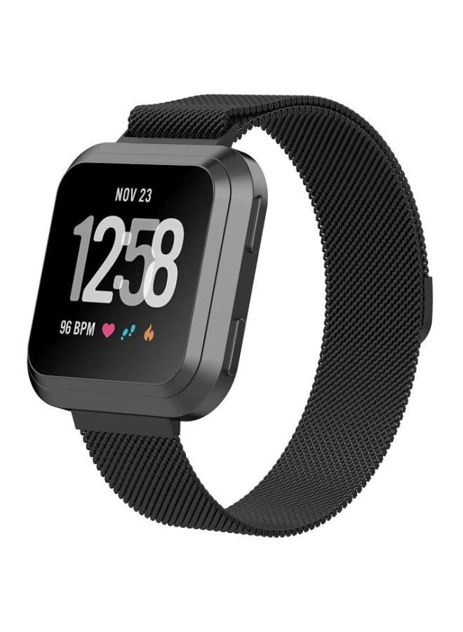 NIBEMINENT Replacement Band For Fitbit Versa/Versa Light/Versa 2 Black - Image 3