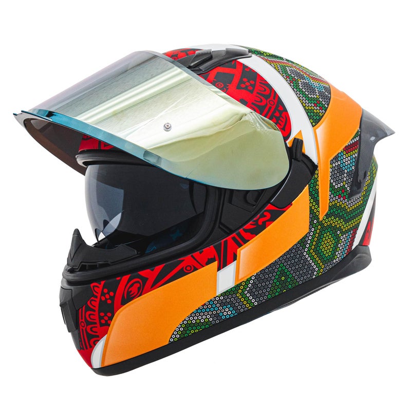 Generic HAX Obsidian Full Face Dual Visor Adult Motorcycle Helmet for Motorbike Street Bike with Pinlock Ready DOT Approved HUICHIOL GREEN M - Image 1