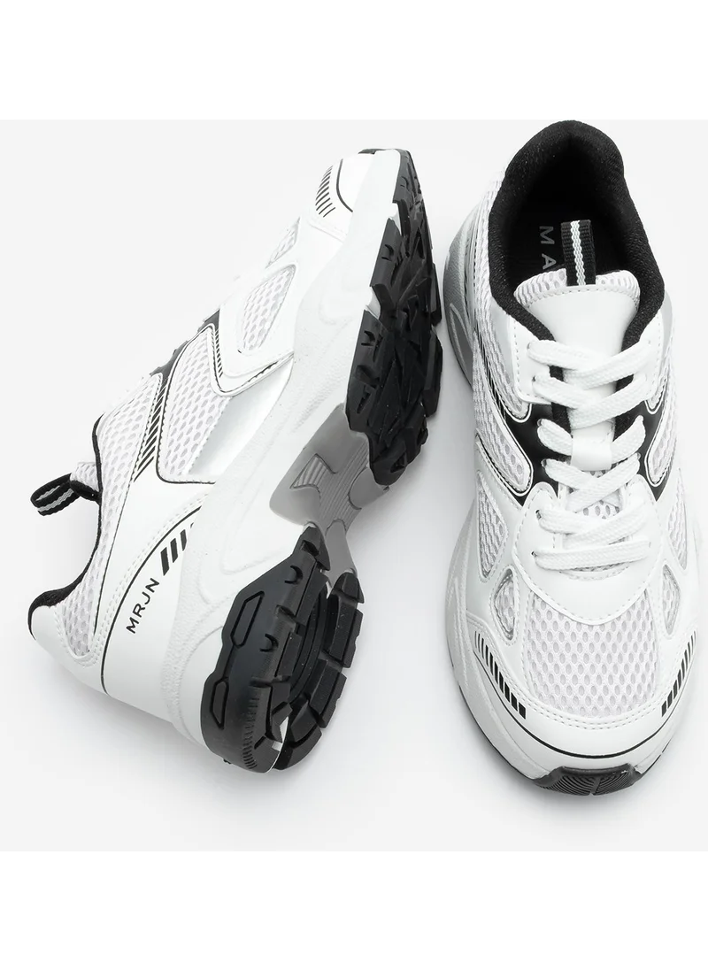 مارجين Women's Sneaker Thick Sole Laced Mesh Detailed Sports Shoes Sargen