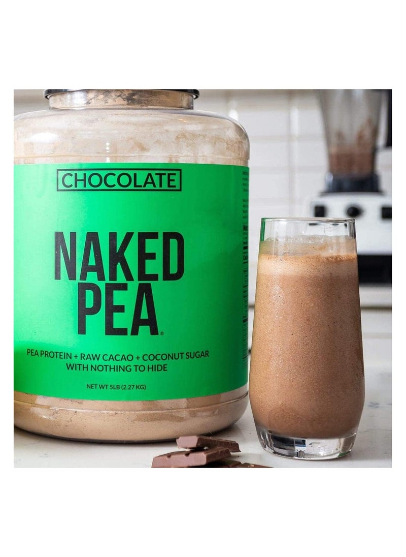 NAKED nutrition - Chocolate Naked Pea Protein Isolate - 5Lb Bulk, Plant Based, Vegetarian & Vegan Protein. Easy To Digest, Non-Gmo, Gluten Free, Lactose Free, Soy Free - Image 1
