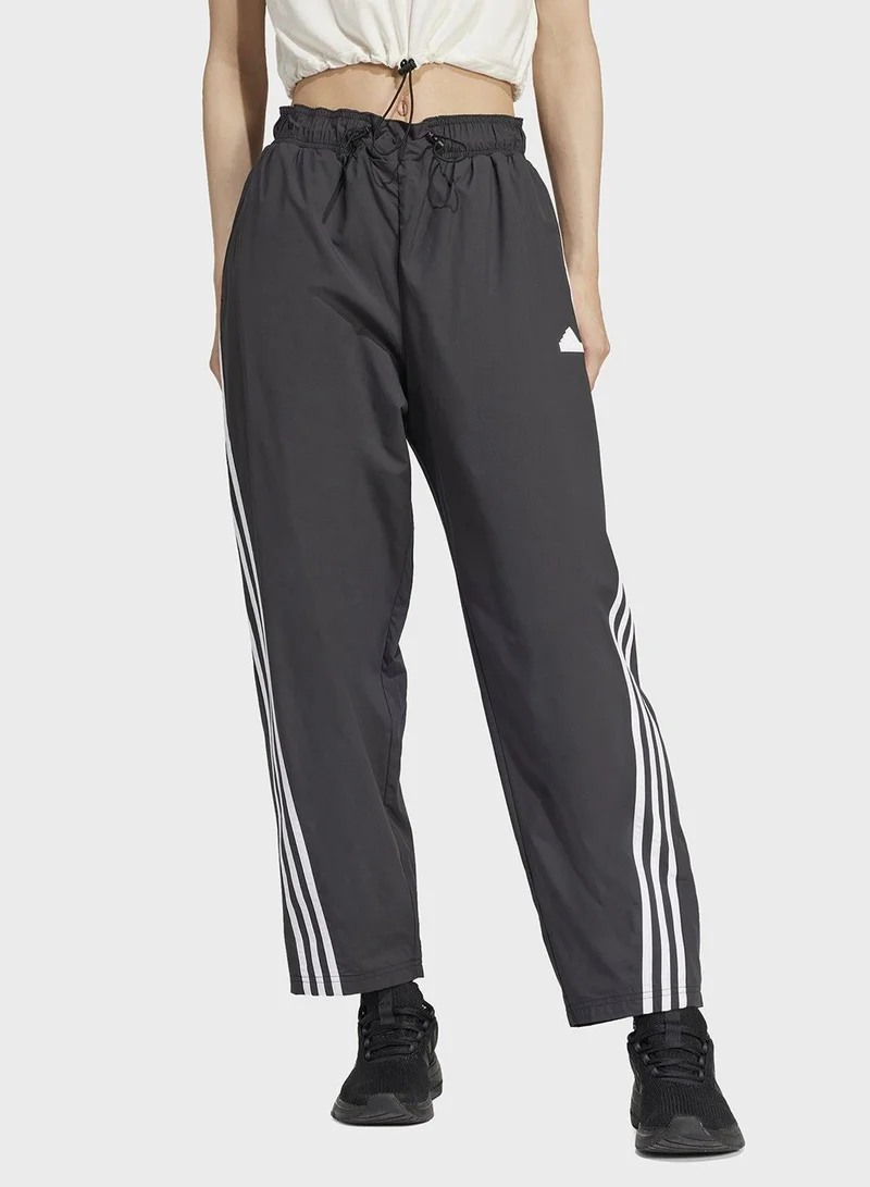 Adidas W Fi 3S Wvn Pt Black Training Pants For Women Xs