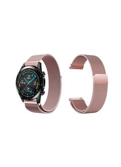 PROMASS Milanese Mesh Replacement Band For Huawei Watch GT/GT 2 46mm Pink 
