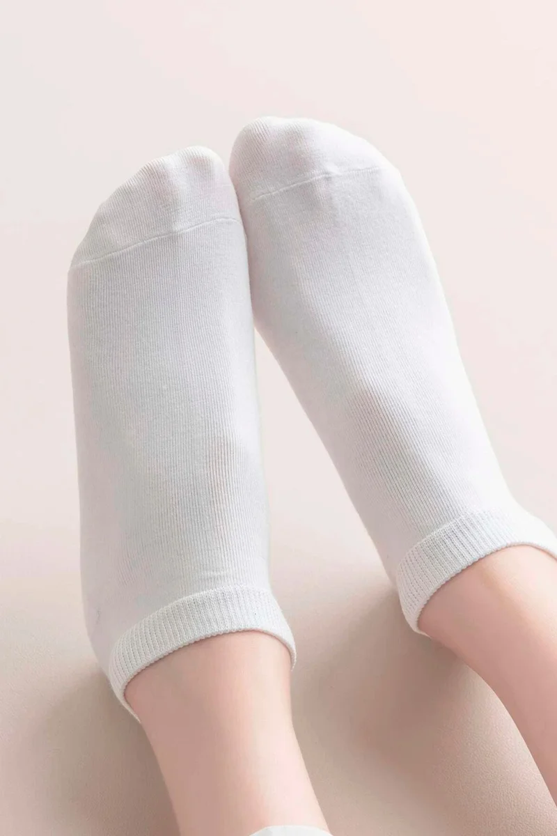 اسينتي Women's Socks Short Socks White Bamboo Colored Socks Summer Booties Scented Socks 12 Pieces