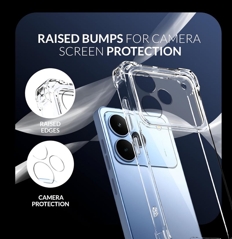 ShieldTech Back Cover Case + Screen Protector for Realme P4 Pro 5G | Transparent Mobile Phone Back Case Cover for Realme P4Pro 5G | Realme P4 Pro 5G TPU Transparent Mobile Phone Back Cover Case - Image 3