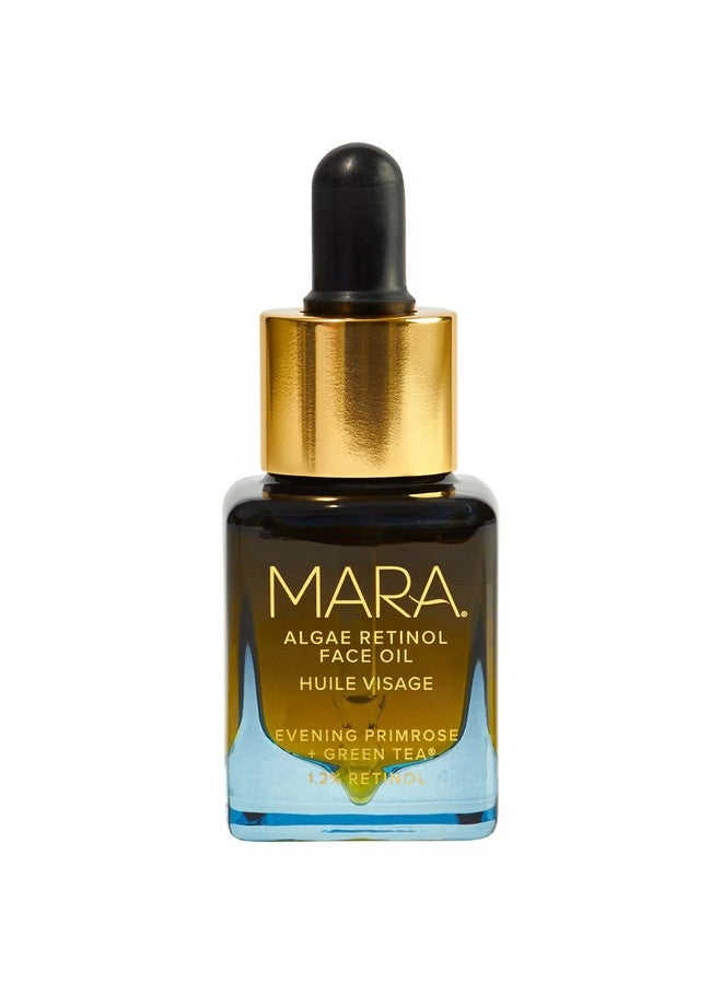 Mara Natural Evening Primrose + Green Tea Algae Retinol Face Oil Nontoxic Plantbased Skin Care Moisturizes + Soothes Skin To Minimizes Look Of Pores + Fine Lines (Travel Size 0.5 Fl Oz 15) - Image 1