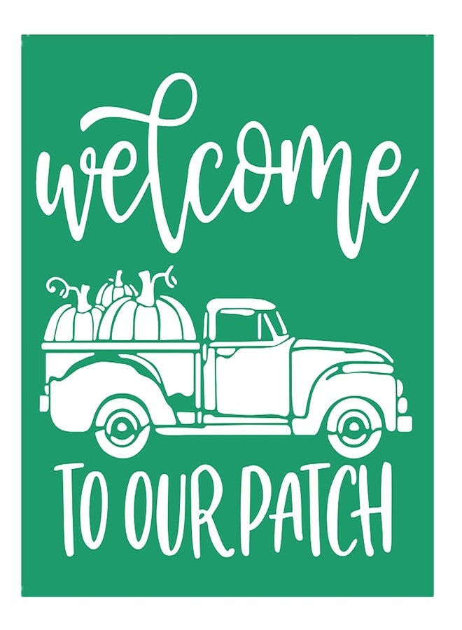 JAJADO Self-Adhesive Silk Screen Stencils Autumn Pumpkin Truck, Screen Print Stencil Reusable Mesh Transfers Chalk Paste Stencil Paint on Wood, Pumpkins Fall Wooden Sign, Farmhouse Home Decor Autumn - Image 1