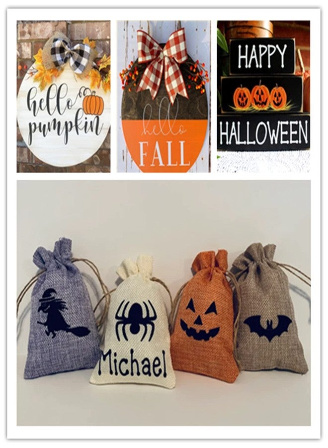 JAJADO Self-Adhesive Silk Screen Stencils Autumn Pumpkin Truck, Screen Print Stencil Reusable Mesh Transfers Chalk Paste Stencil Paint on Wood, Pumpkins Fall Wooden Sign, Farmhouse Home Decor Autumn - Image 4