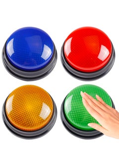 Captaintech 4 Pack Interactive Game Buzzers Perfect for Trivia and Family Games Engaging for Kids Ages 4 to 10  - Image 1