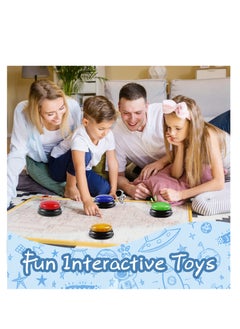 Captaintech 4 Pack Interactive Game Buzzers Perfect for Trivia and Family Games Engaging for Kids Ages 4 to 10  - Image 4