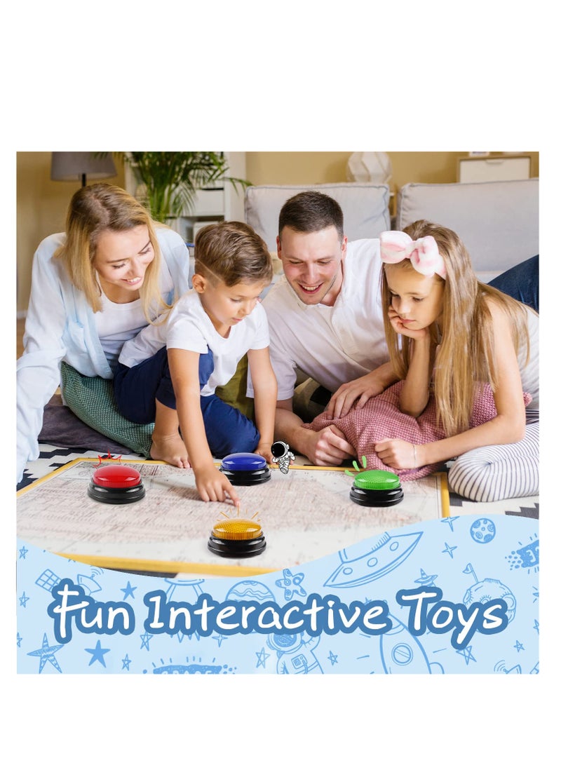 Captaintech 4 Pack Interactive Game Buzzers Perfect for Trivia and Family Games Engaging for Kids Ages 4 to 10 - Image 4