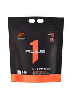 Rule 1 R1 Protein, Chocolate Fudge - 10.19 lbs Powder - 25g Whey Isolate & Hydrolysate + 6g BCAAs - 152 Servings