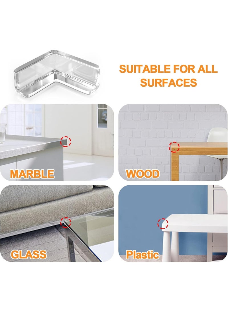 BLOOMING TIME Baby Proofing Corner Protectors Guards - Furniture Edge Protector for Babies & Kids - Safety Guards & Cushions for Table, Desk, Crib, Fireplace, Corners & Edges | Clear, Safe | 12 Bumpers Pack - Image 2