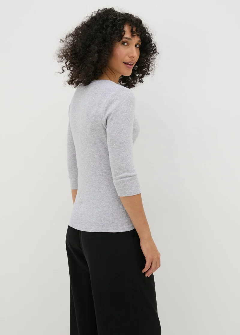 Matalan Grey 3/4 Sleeve T Shirt