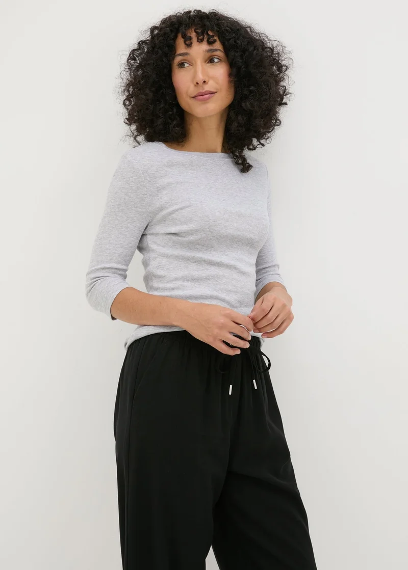 Matalan Grey 3/4 Sleeve T Shirt