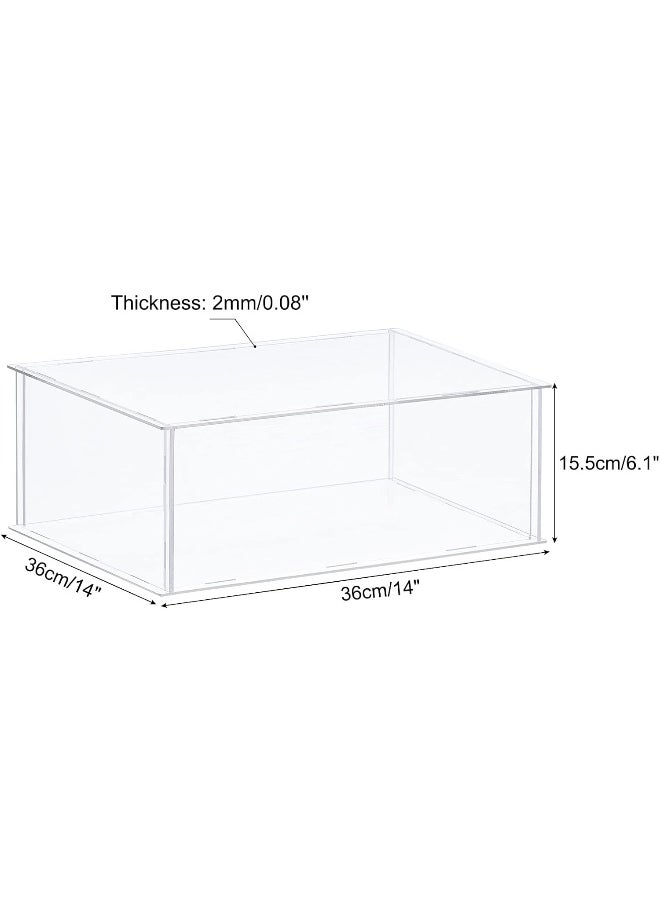Generic MECCANIXITY Acrylic Display Case Plastic Box Clear Assemble Dustproof Showcase 14x14x6.1 Inch for Collectibles Items  - Image 2