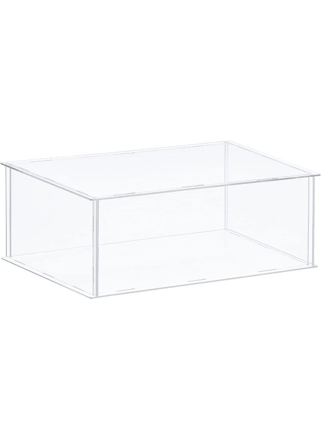Generic MECCANIXITY Acrylic Display Case Plastic Box Clear Assemble Dustproof Showcase 14x14x6.1 Inch for Collectibles Items  - Image 1