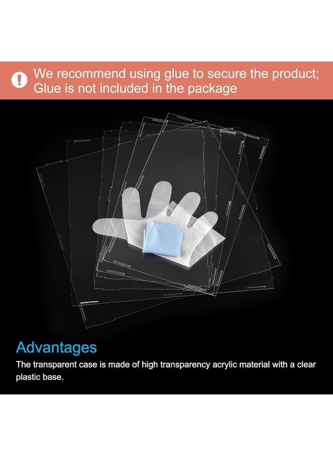 Generic MECCANIXITY Acrylic Display Case Plastic Box Clear Assemble Dustproof Showcase 14x14x6.1 Inch for Collectibles Items  - Image 3