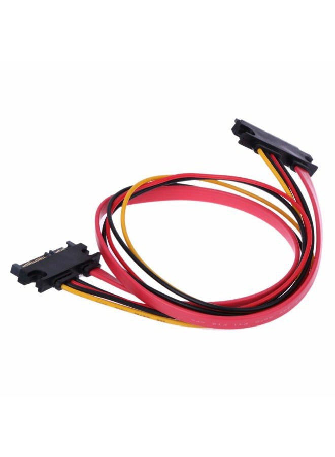 RLECS 2-Pack 50cm SATA Power Cable 22Pin (7+15) Male Plug to 22 Pin Female Jack Connector SATA Serial ATA Data Power Combo Extension Cables Wire Cords - Image 2