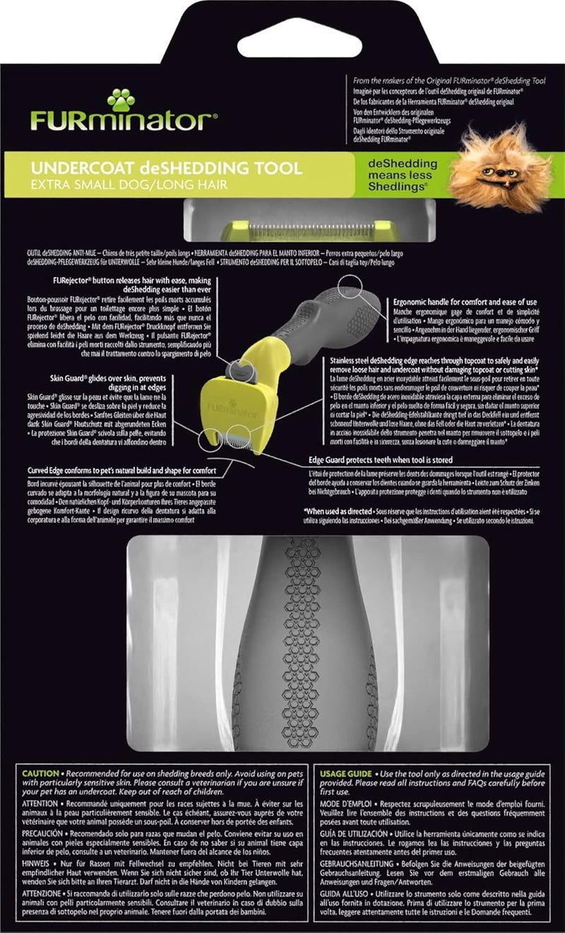 FURminator Undercoat DeShedding Tool for Extra Small Long Hair Dogs Under 4.5Kg - Image 3