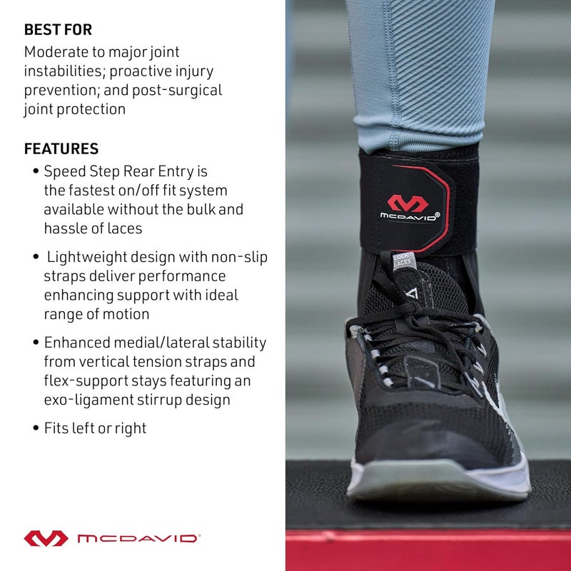 Mc David Ankle Brace, Low Profile Lace-Free Phantom Ankle Braces for Men Basketball and more. Lightweight Design, Advanced Strapping & Flex-Support - Image 4