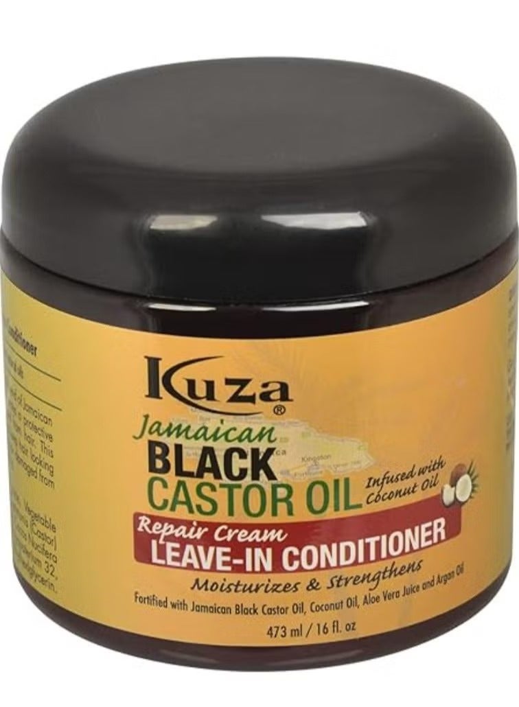 Kuza Naturals Jamaican Black Castor Oil Repair Cream Leave in Conditioner 473 ml